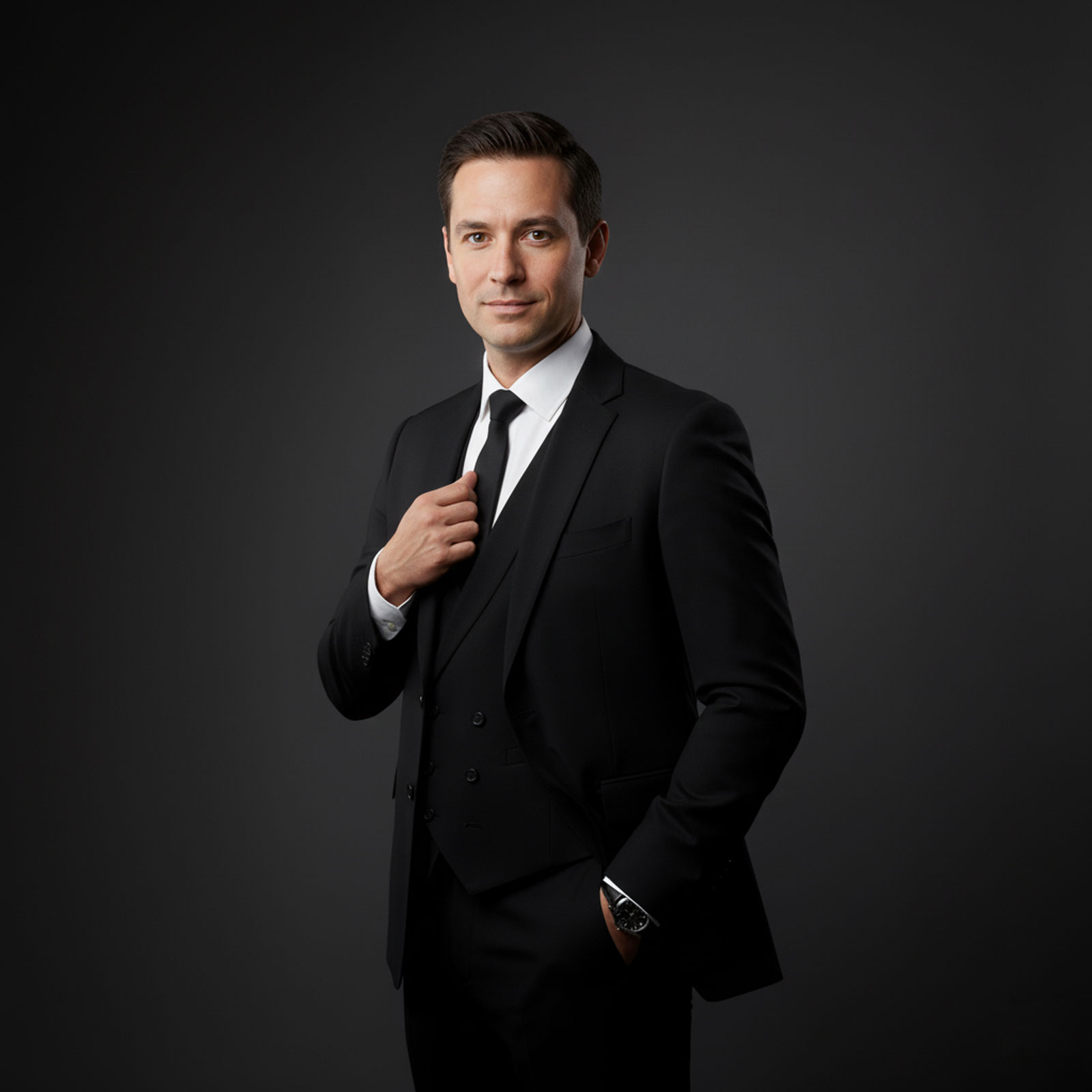 Regal Black Tailored Fit Suit